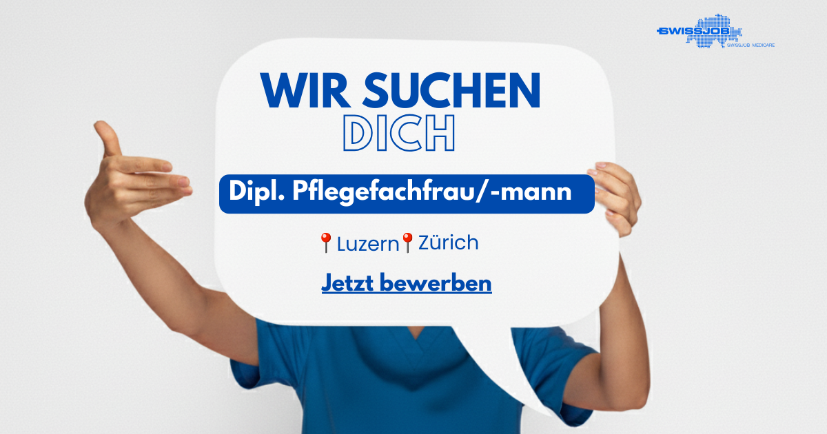 Stellenangebot für Dipl. Pflegefachfrau/-mann in Luzern und Zürich – Swissjob Medicare sucht dich jetzt
